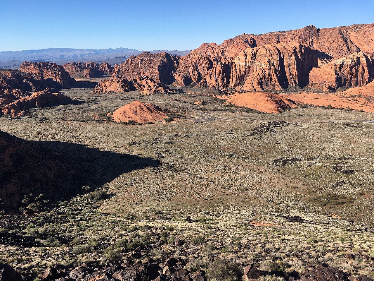 Red sandstone cliffs of Snow Canyon State Park